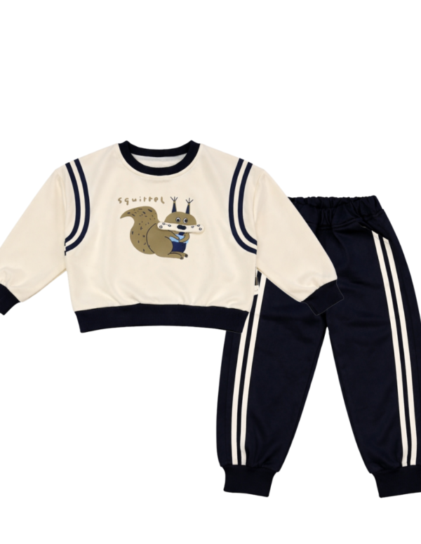 Unisex Cord-set White and Black