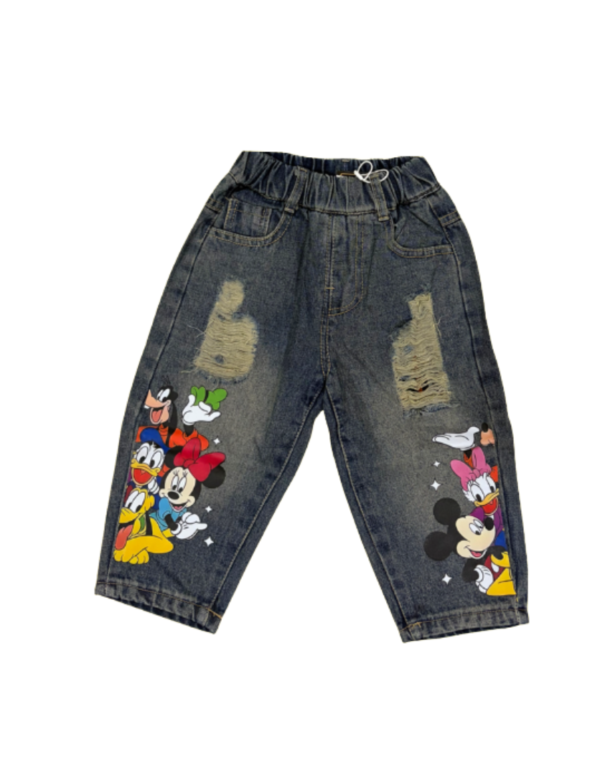 Vintage Cartoon Mickey Mouse & Donald Duck Jeans
