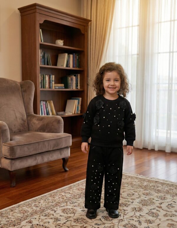 The "Midnight Rose" Pearl Knit Set