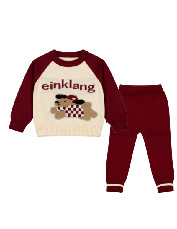 Unisex Stylish Co-Ord Set Red and White