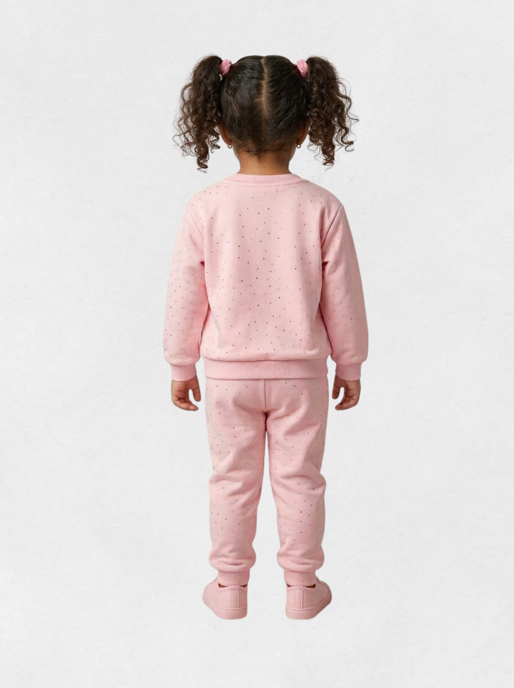 Girls Modern Stylish Babypink 3D Cord-Set - Image 4