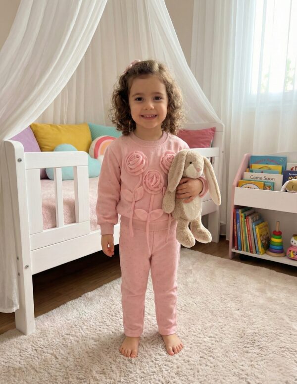 3D Blossom Fleece Co-ord set