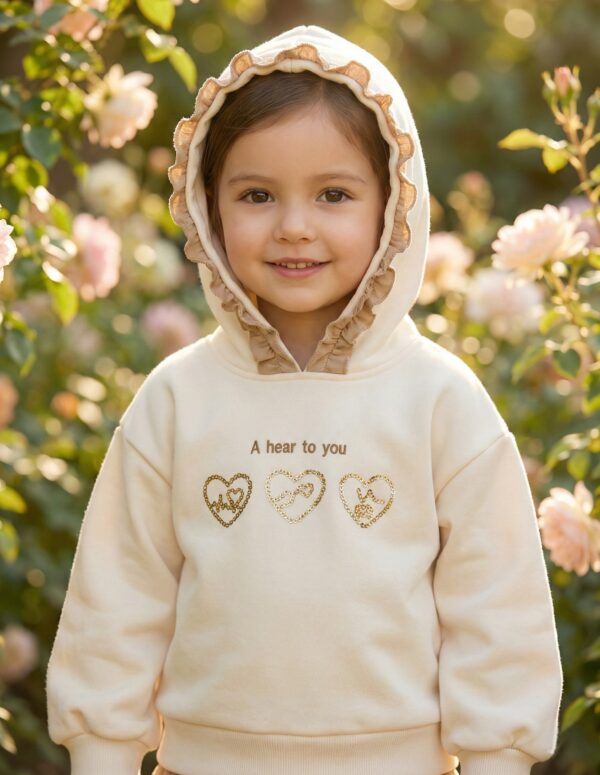 Frill Hoodie Sweatshirt